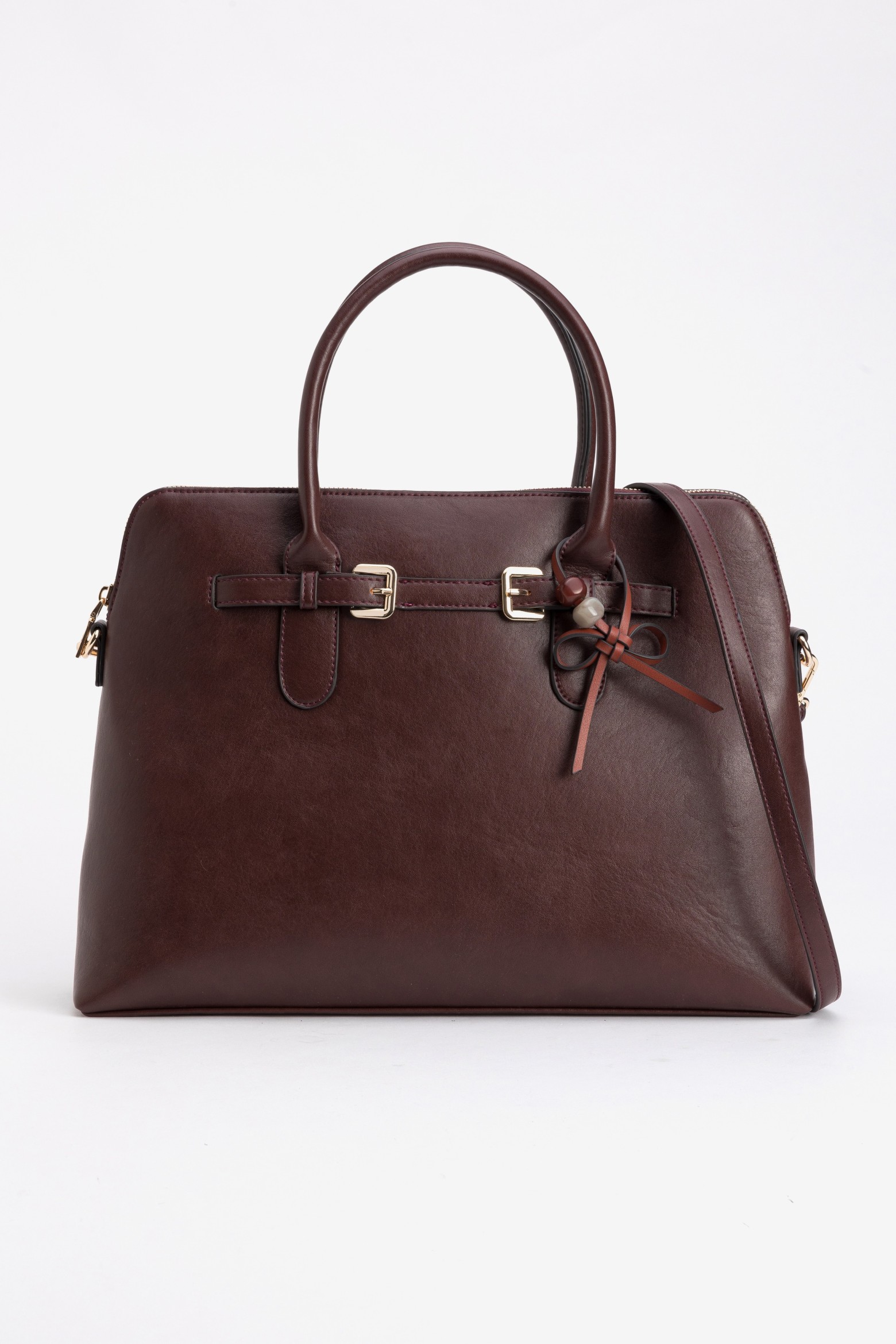 Dark Burgundy Structured Bag