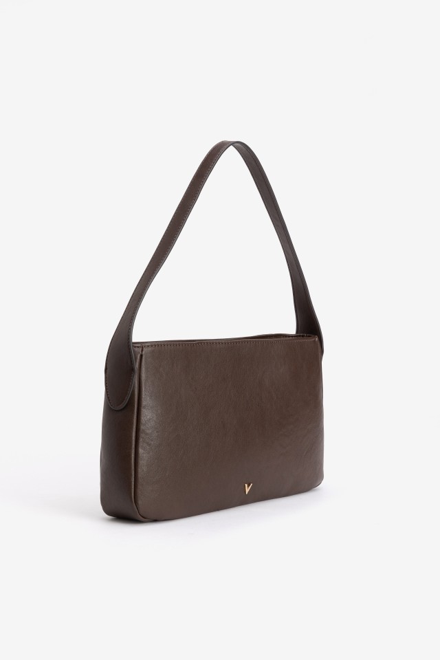 Brown Shoulder Bag Buckle Detail Brown Shoulder Bag Buckle Detail