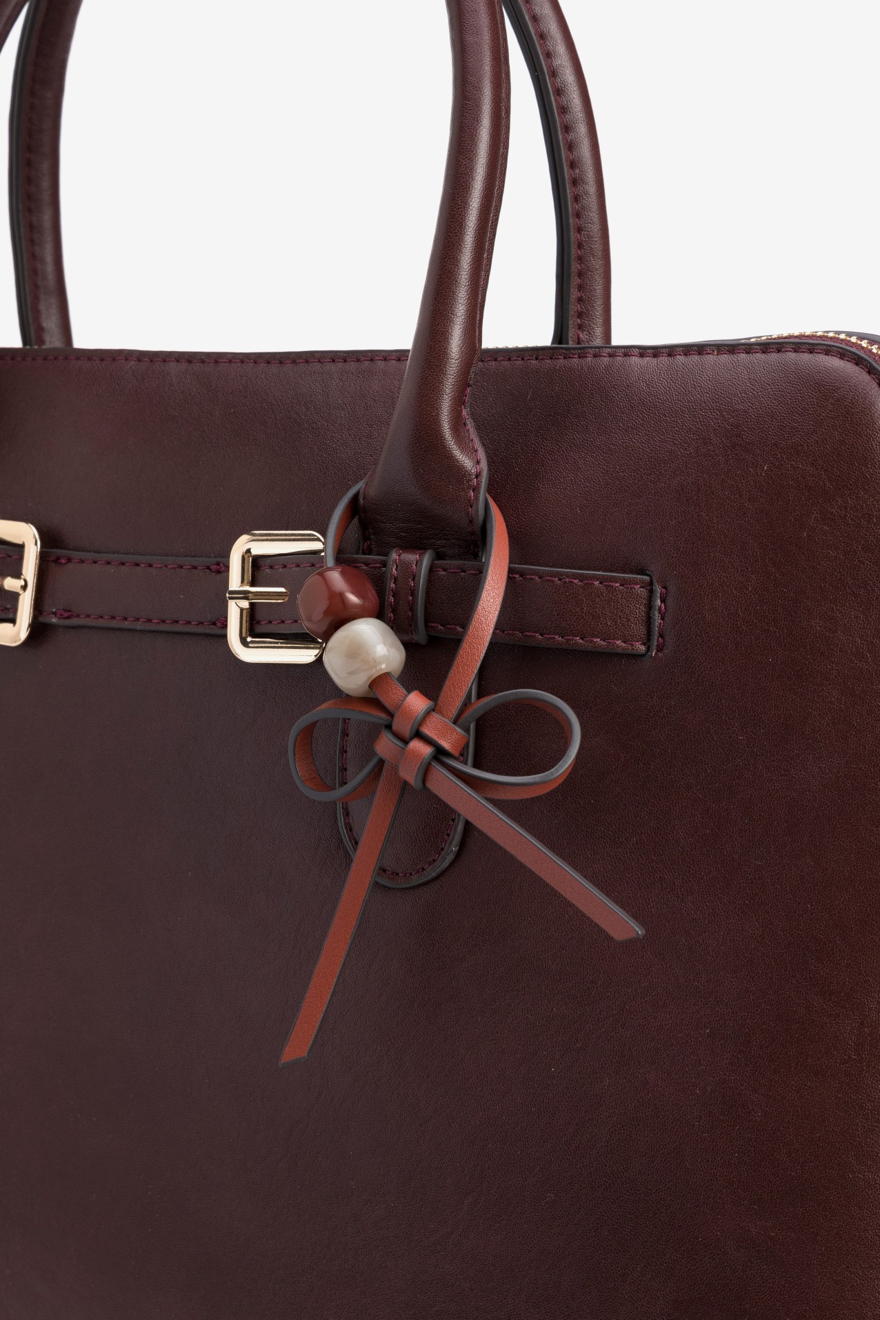 Dark Burgundy Structured Bag