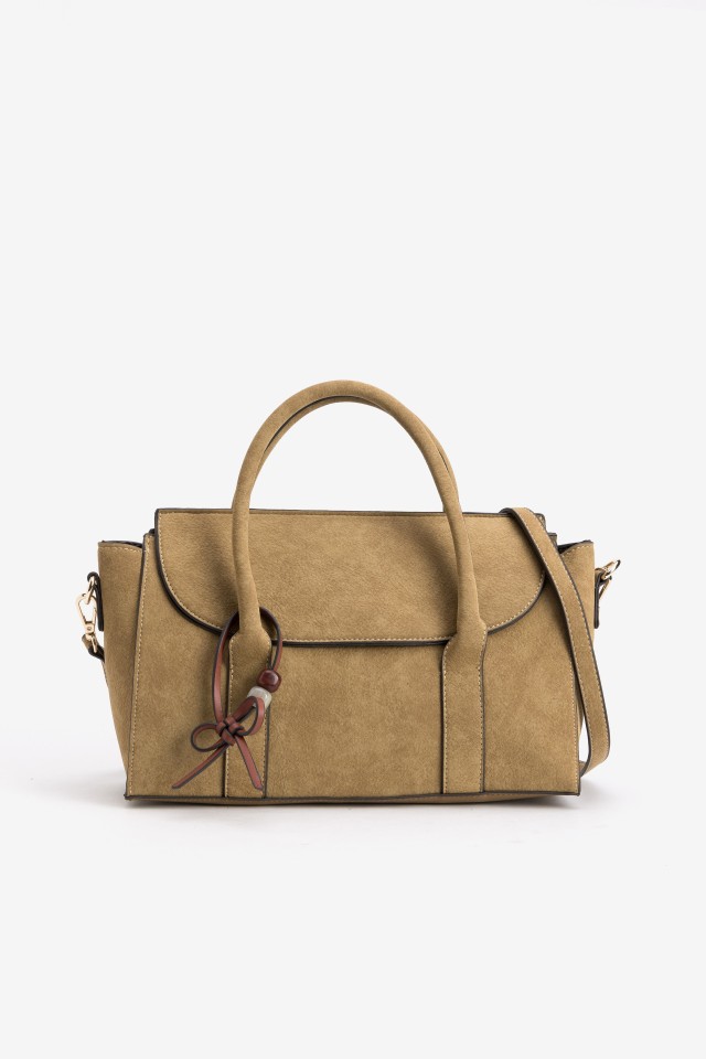 Brown handbag with bow detail Brown handbag with bow detail