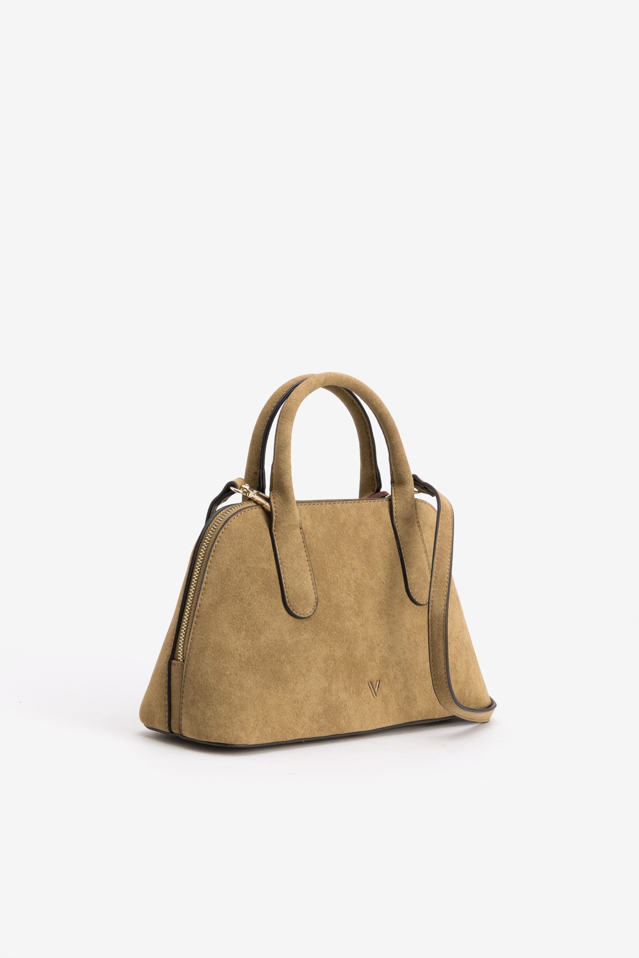 Brown Structured Handbag