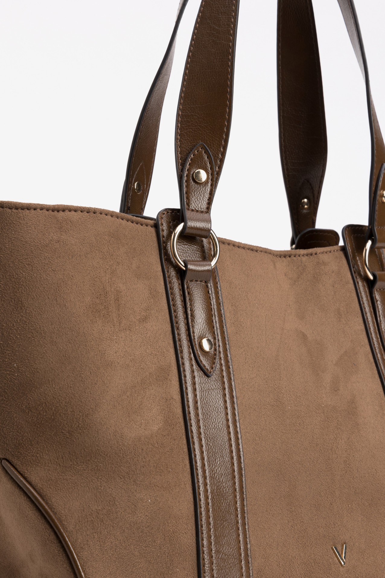 Brown Structured Tote Bag