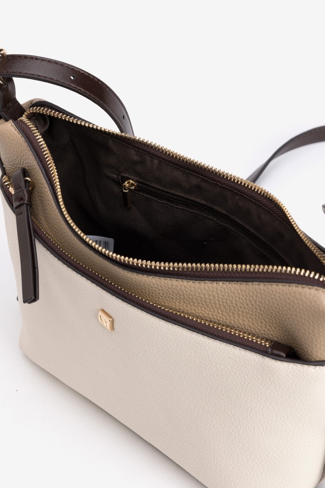 Bolso beige asa oscura Bolso beige asa oscura