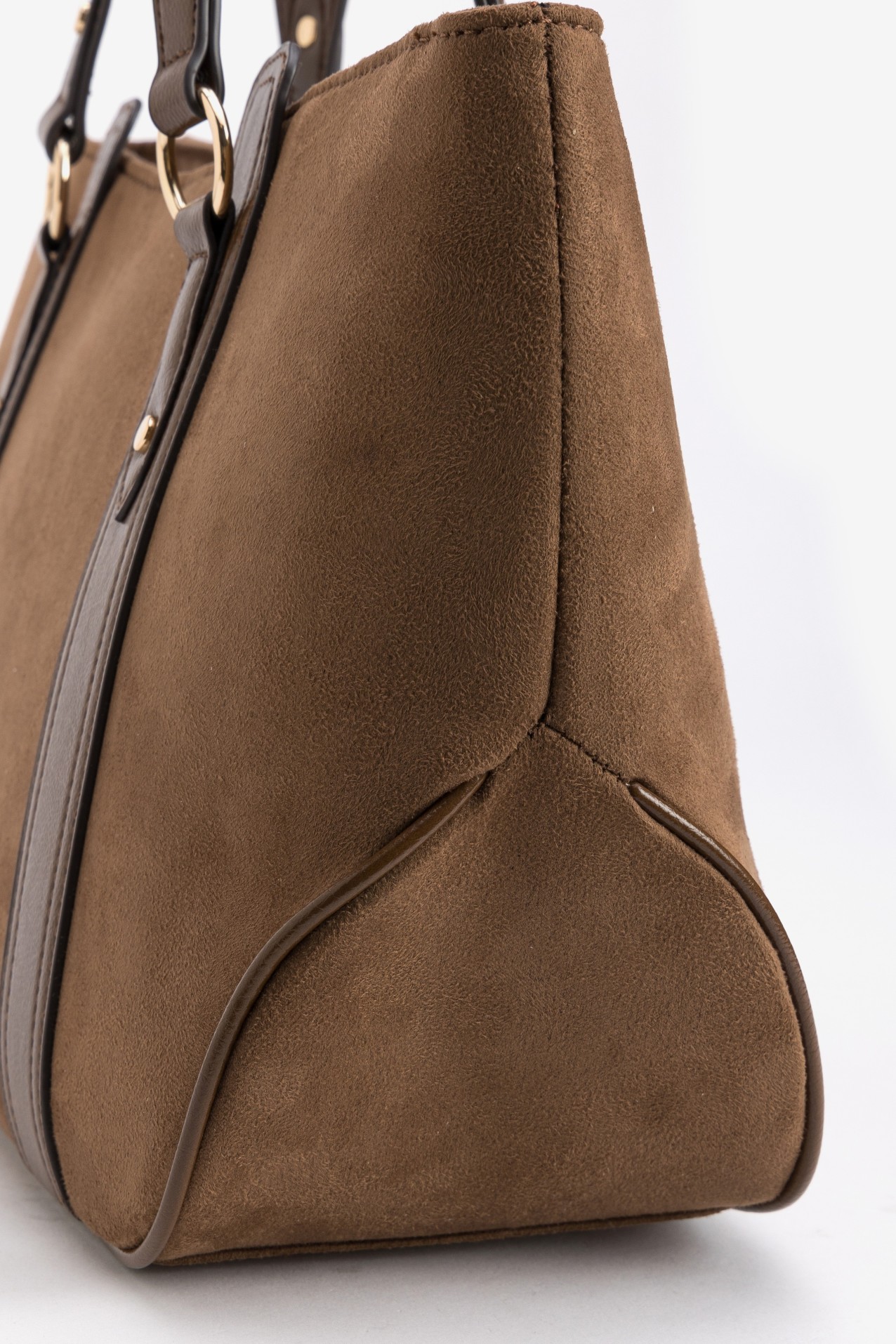Brown Structured Tote Bag