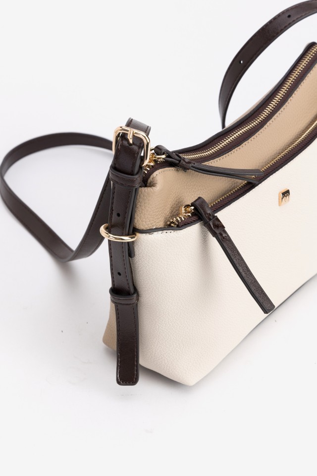 Bolso beige asa oscura Bolso beige asa oscura