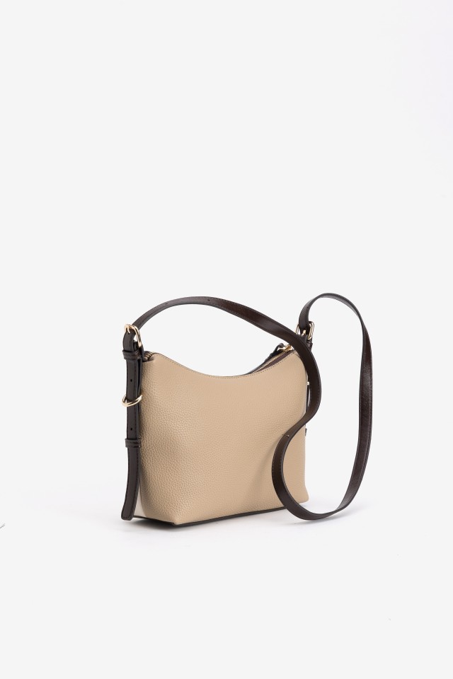 Bolso beige asa oscura Bolso beige asa oscura