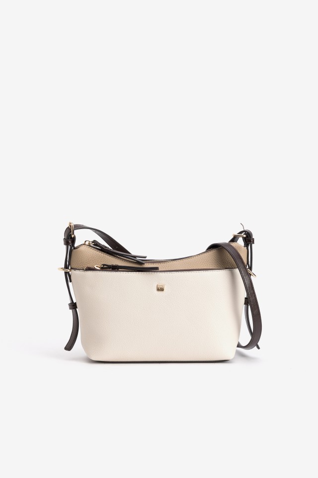Beige Crossbody Wallet Bag
