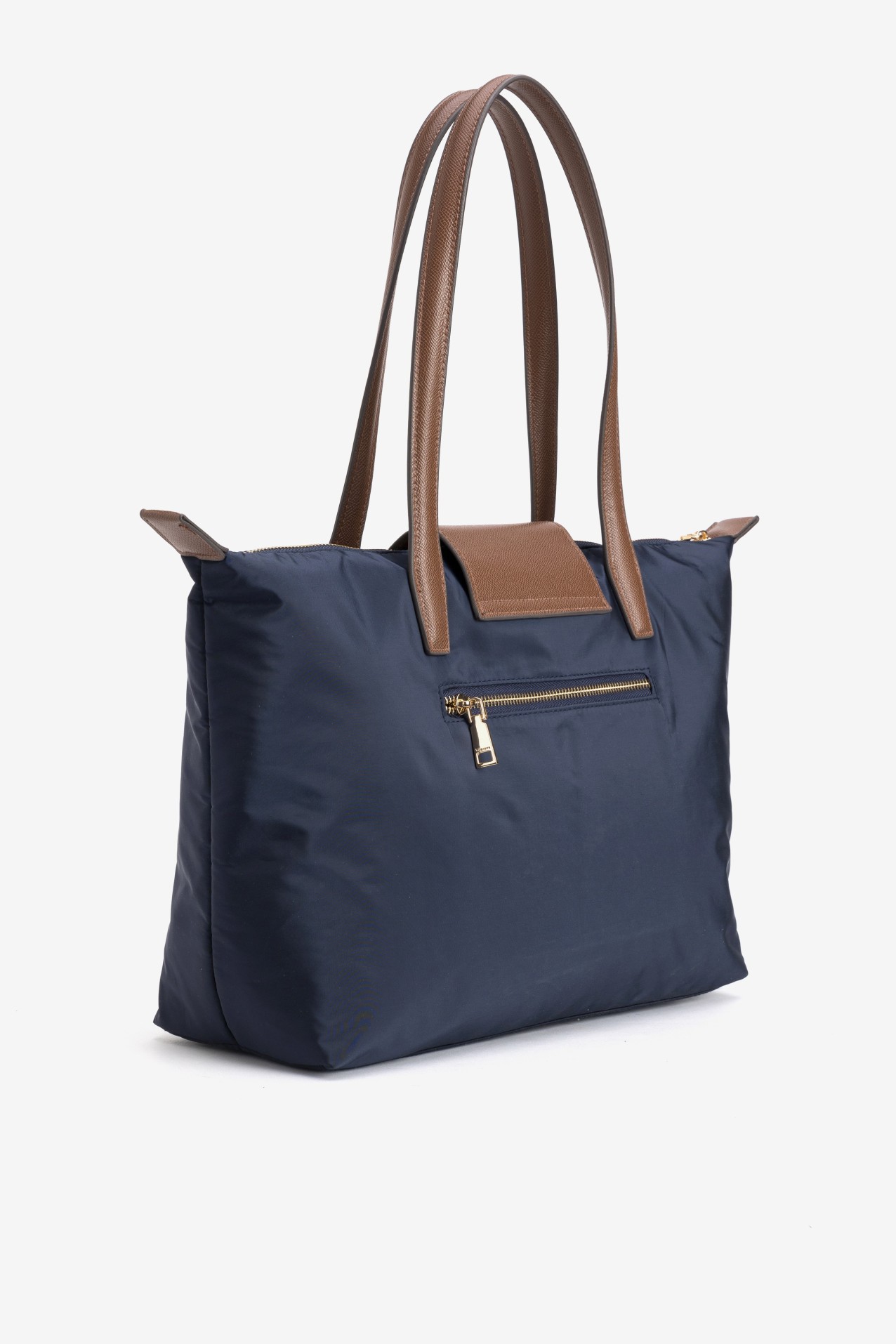 Blue Tote Bag with Zipper