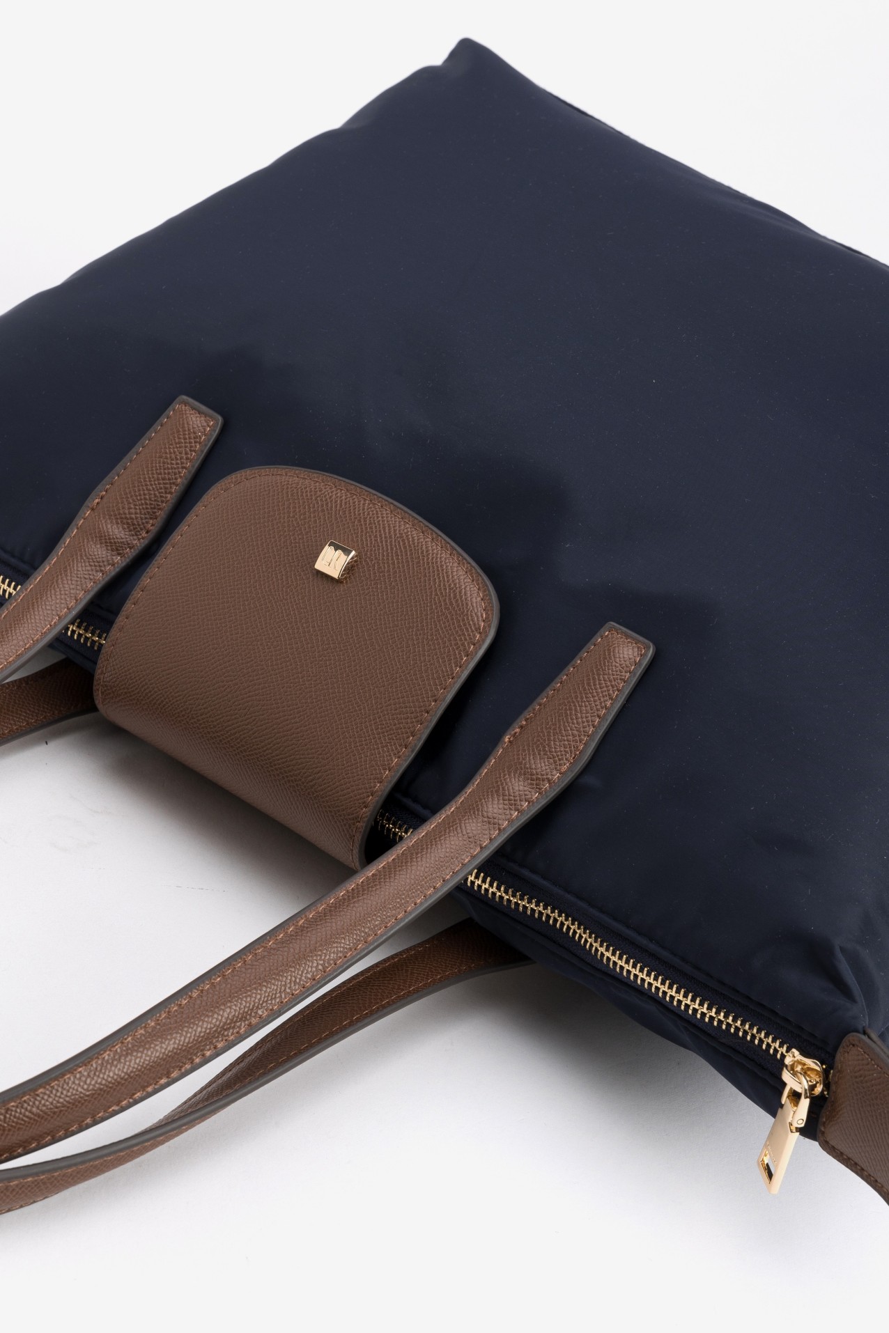 Blue Tote Bag with Zipper