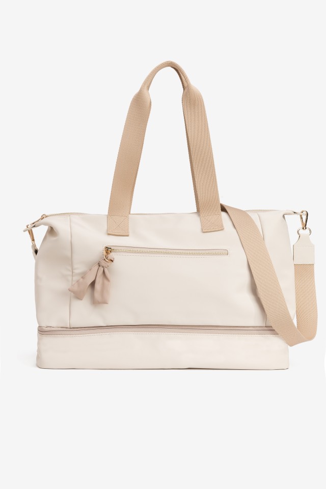 Beige Large Tote Bag