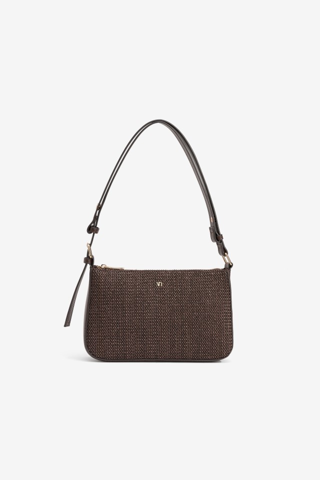 Braided Compact Brown Bag