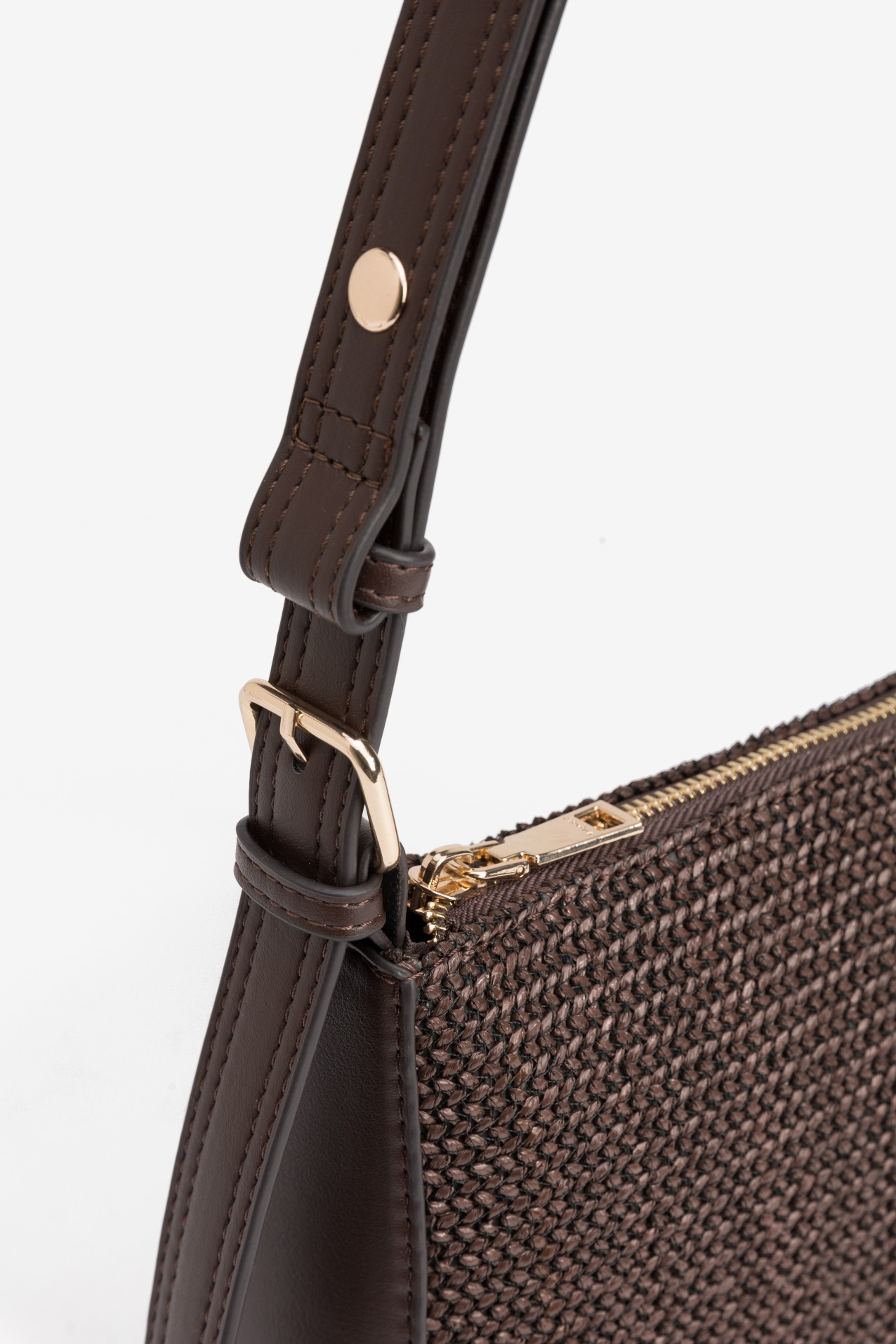 Braided Compact Brown Bag