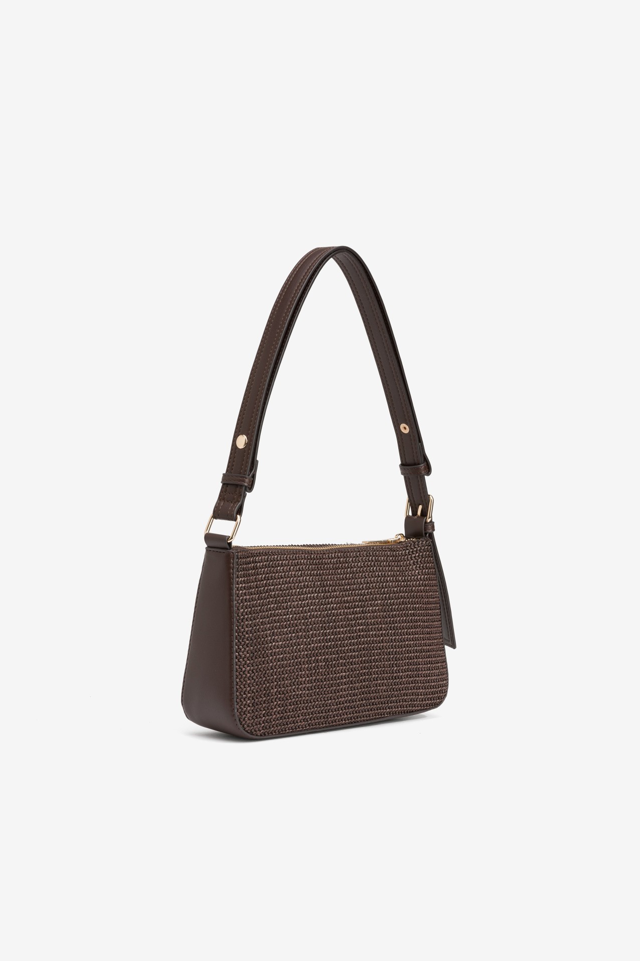 Braided Compact Brown Bag