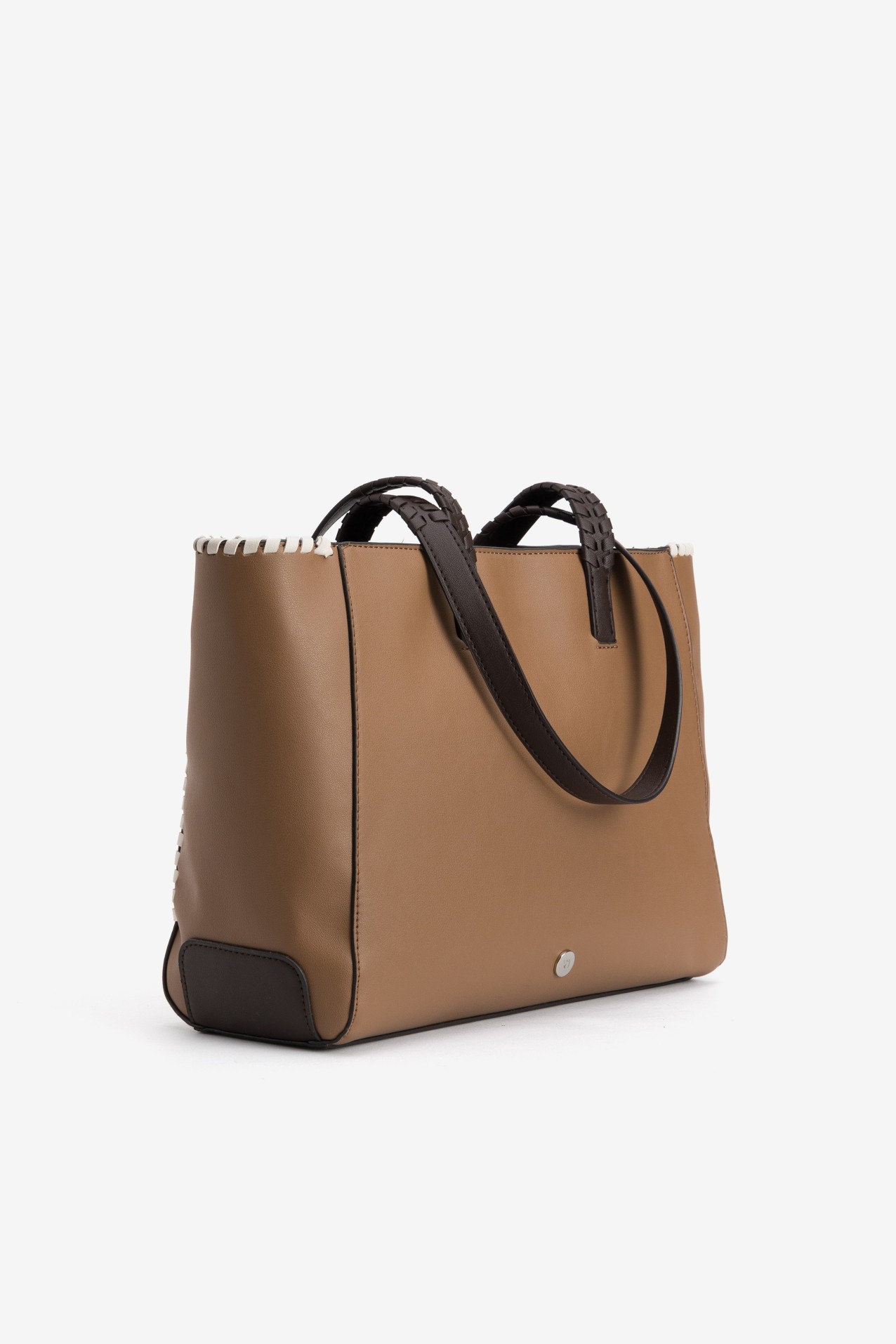 Brown Tote Bag with Details