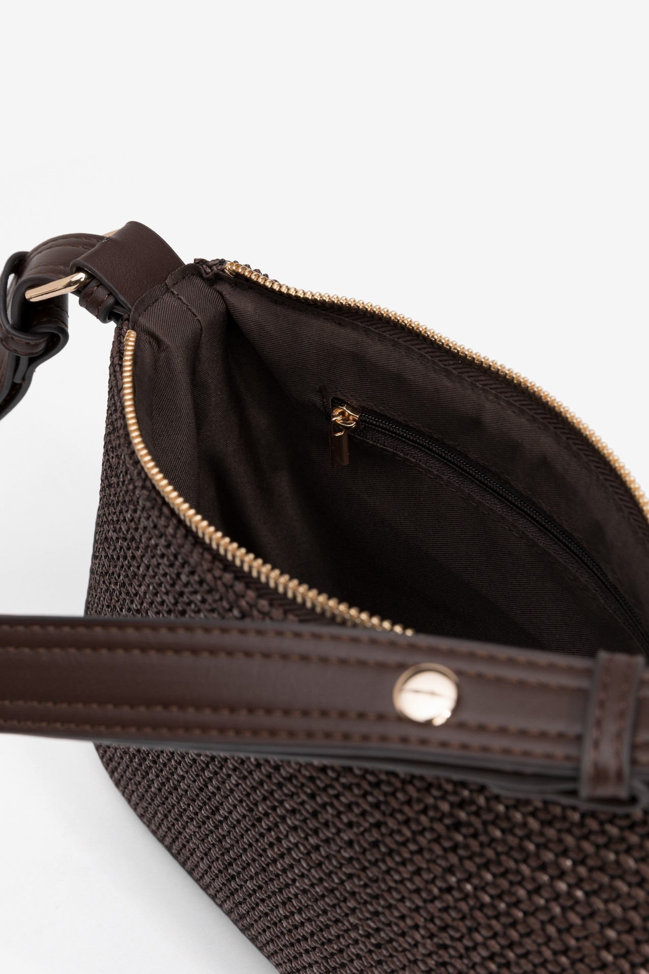 Braided Compact Brown Bag