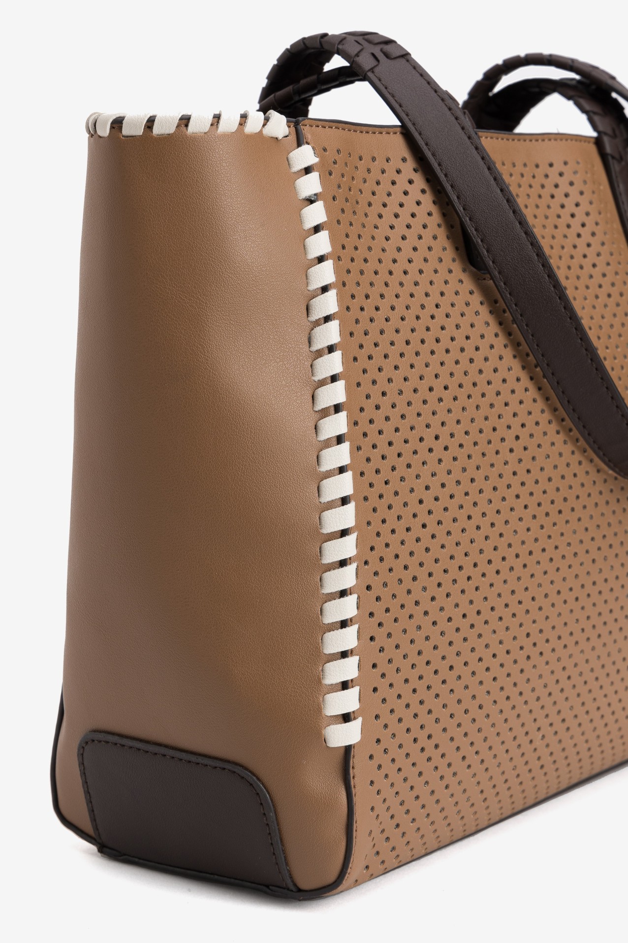 Brown Tote Bag with Details