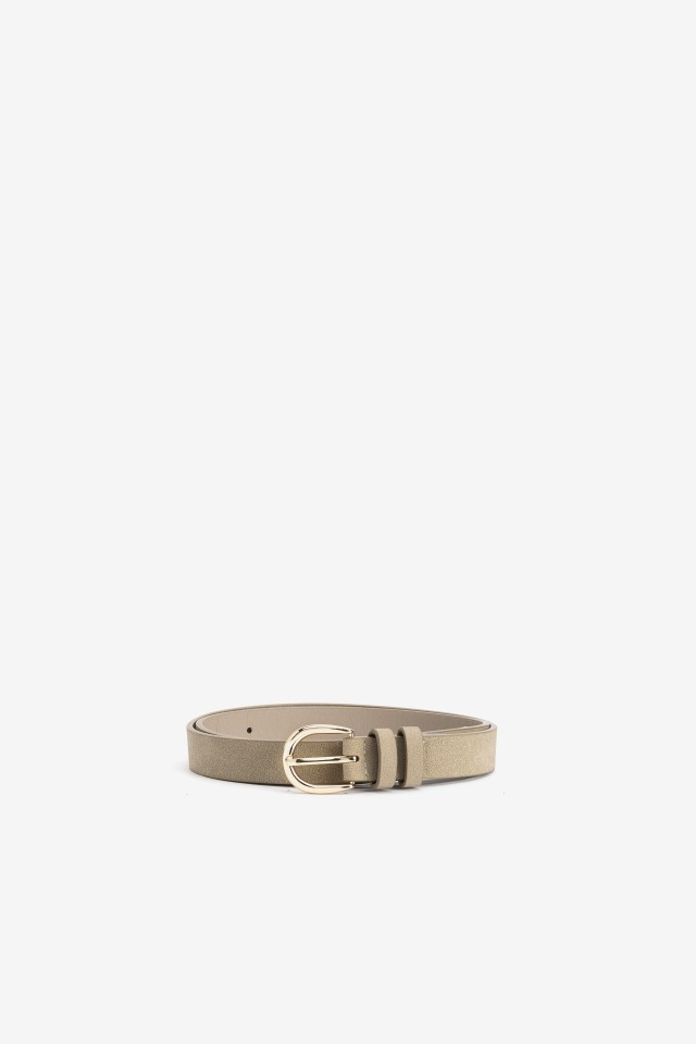 Beige Slim Minimalist Belt