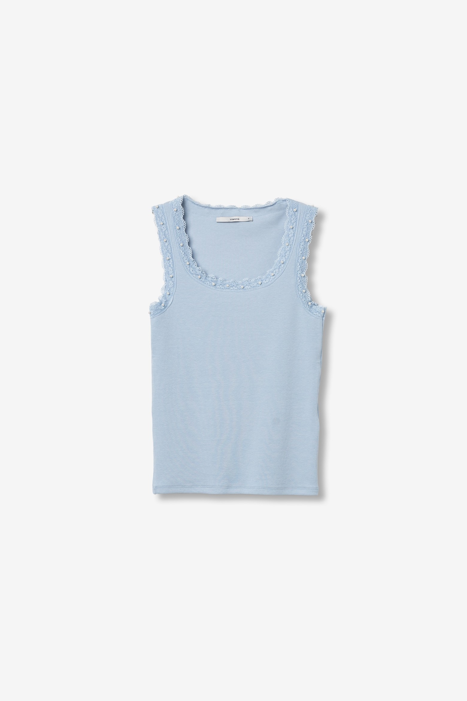 Light Blue Slim Fit Top