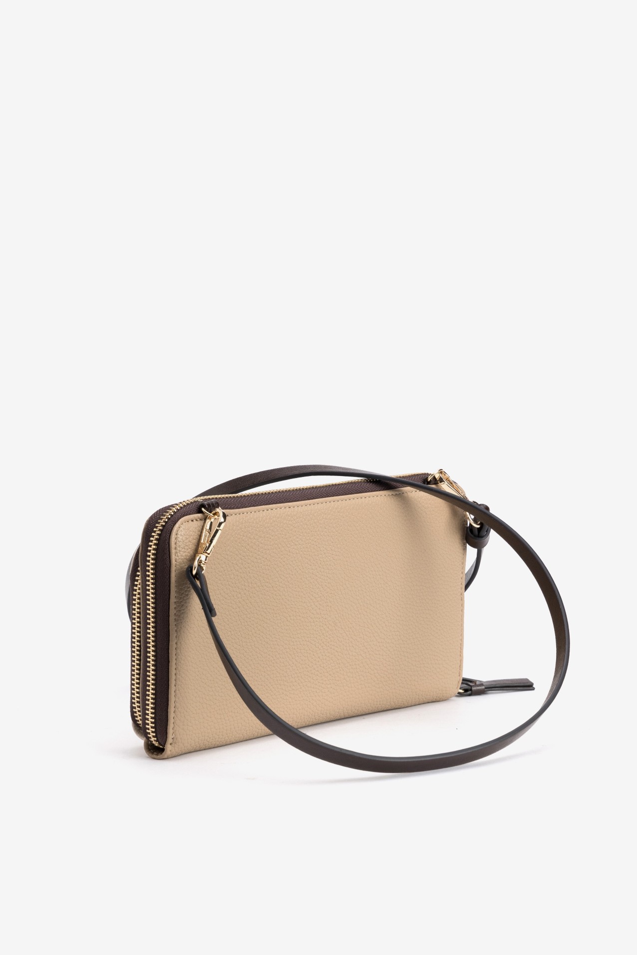 Monedero beige con correa