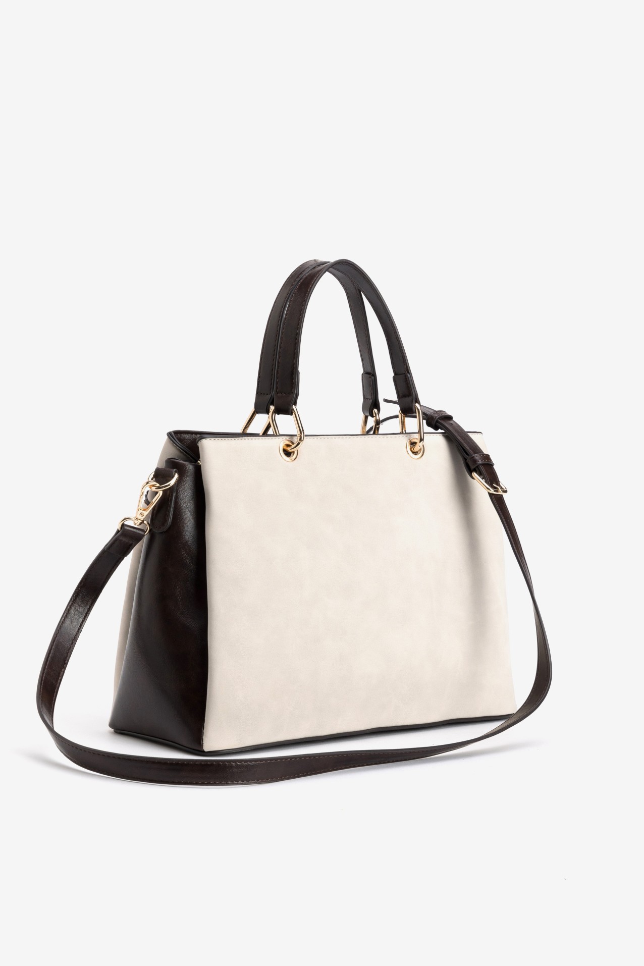 Bolso ancho marr�n croco