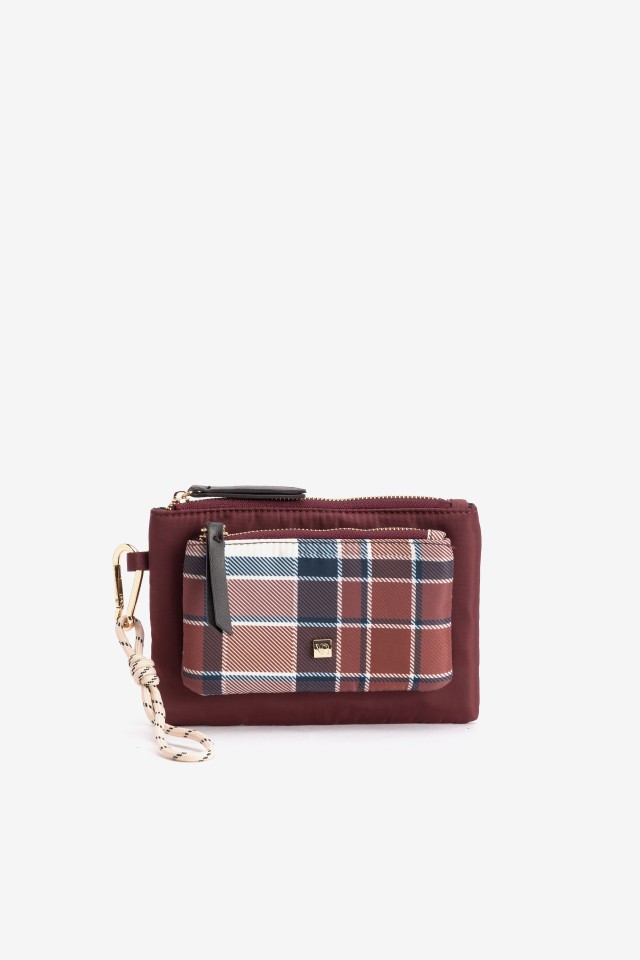 Red Plaid Coin Purse