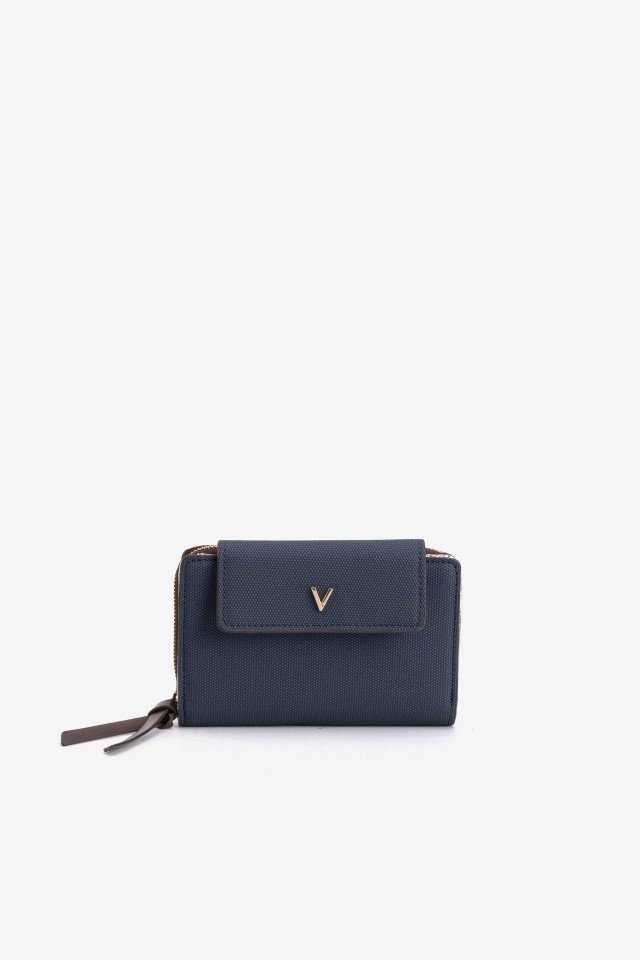 Porta-moedas azul minimalista