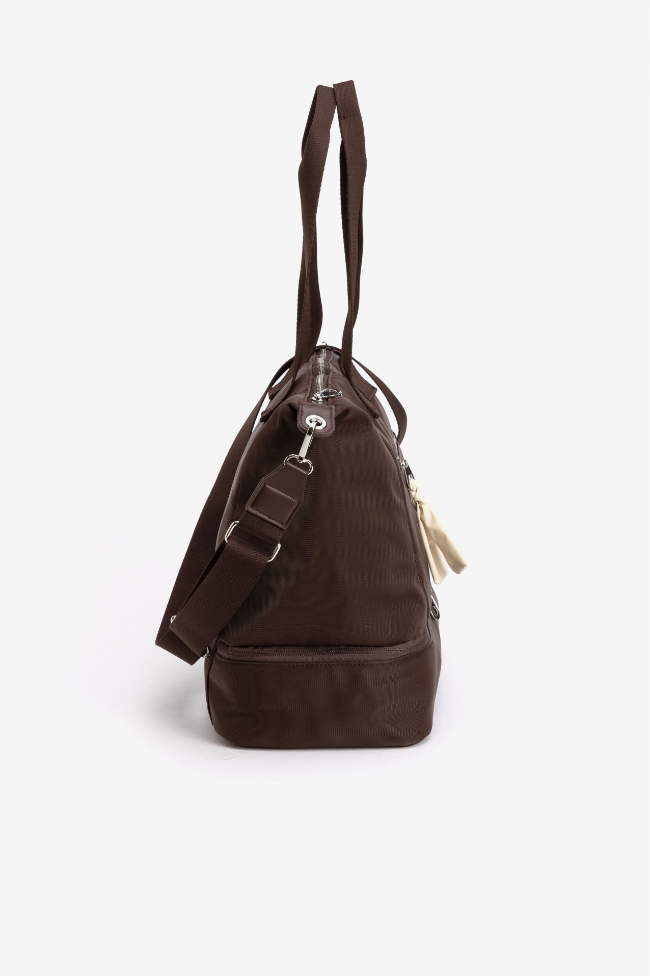 Brown Large Zipper Bag