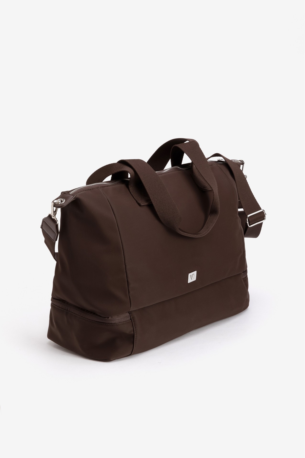 Brown Large Zipper Bag