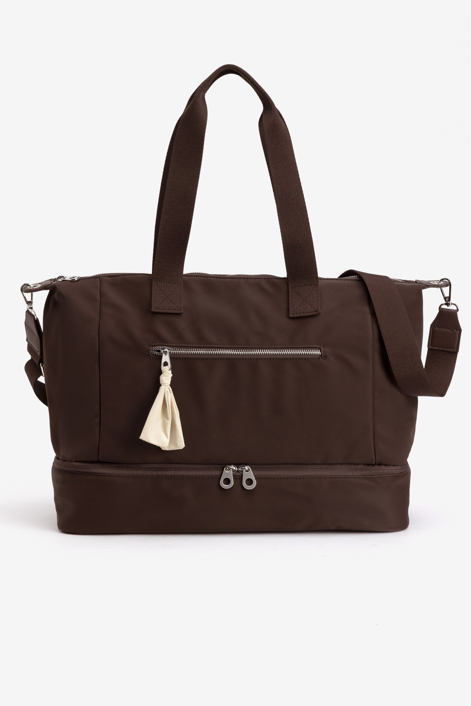 Brown Large Zipper Bag