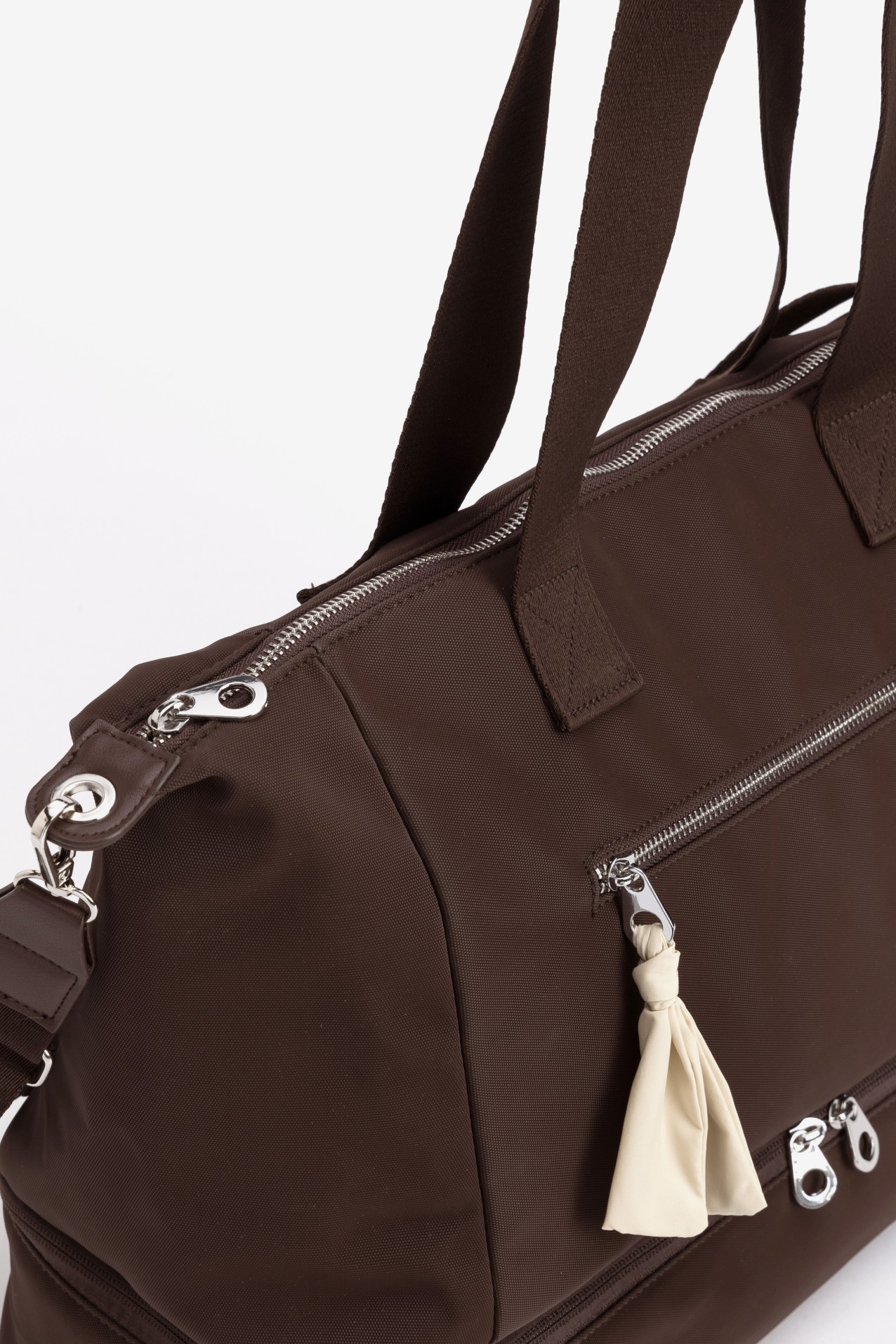 Brown Large Zipper Bag