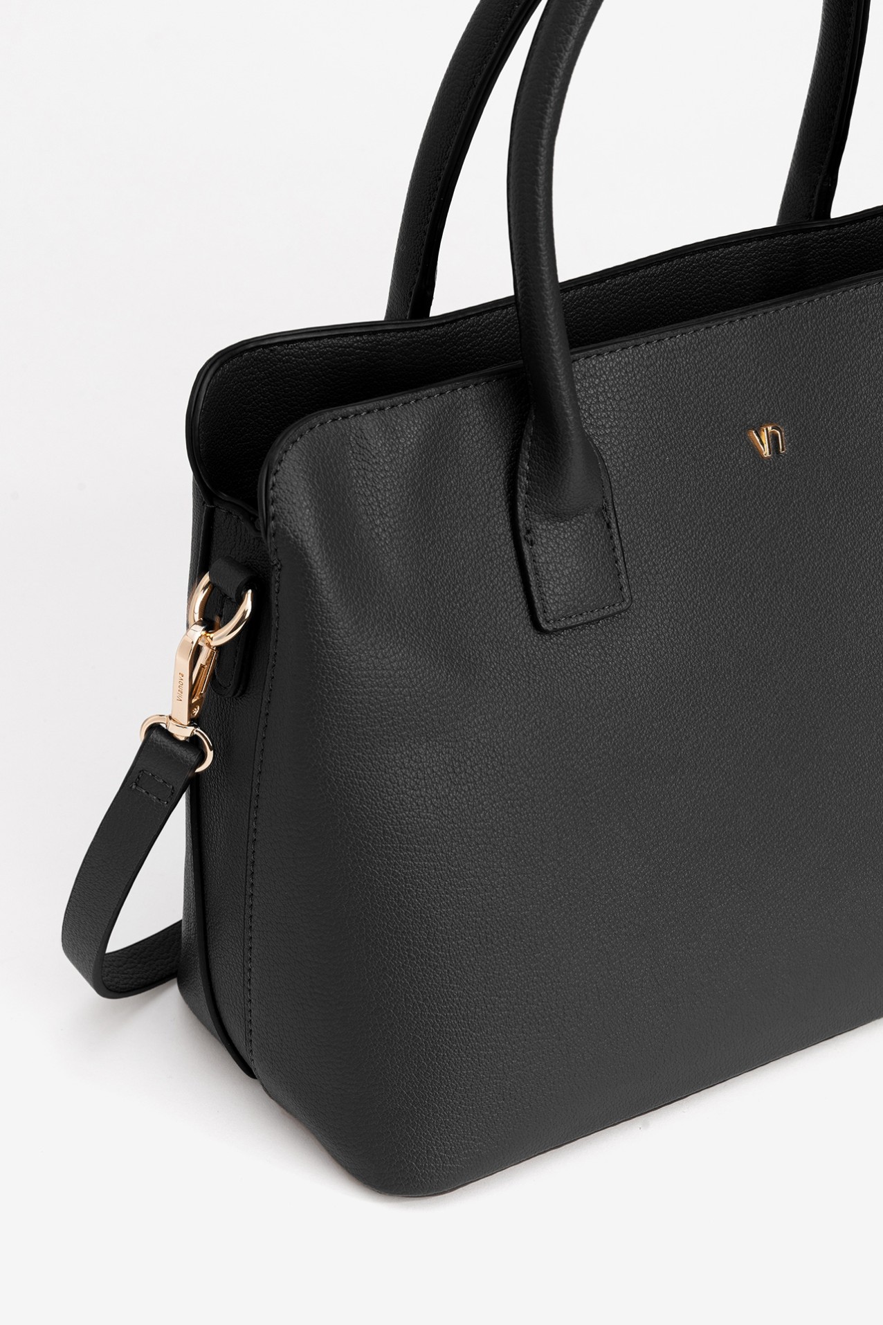 Black Minimalist Structured Bag