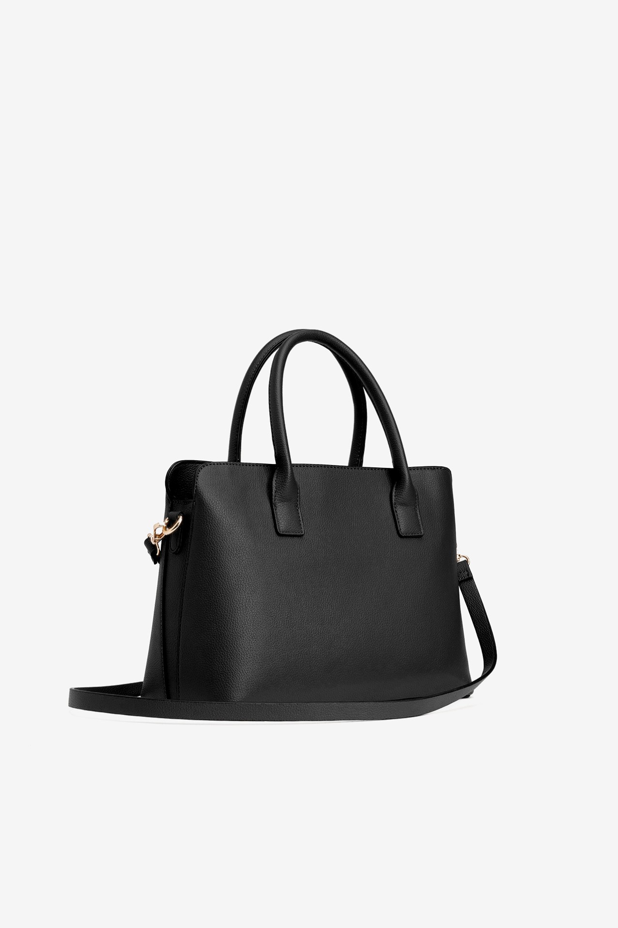 Black Minimalist Structured Bag