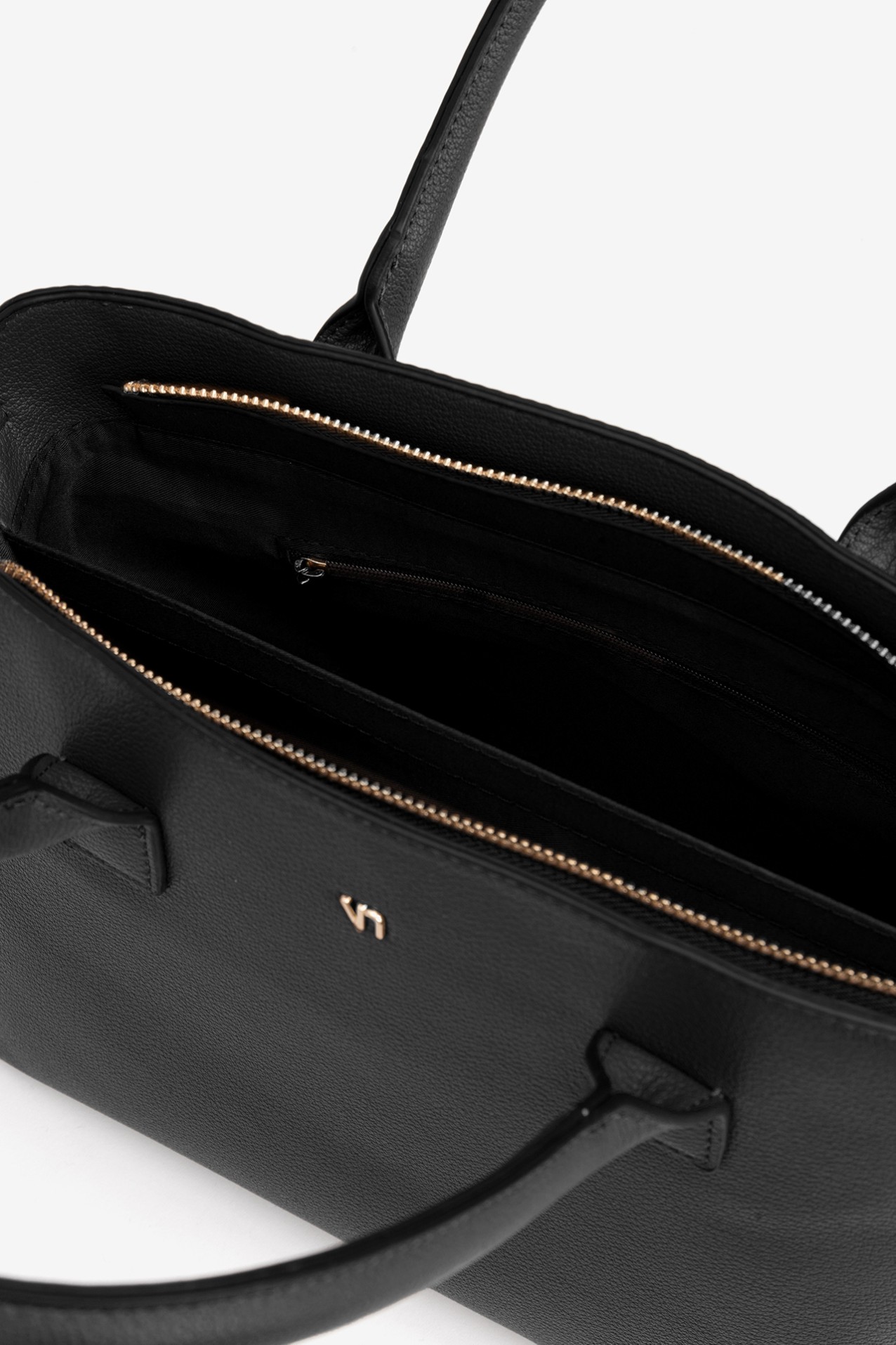 Black Minimalist Structured Bag