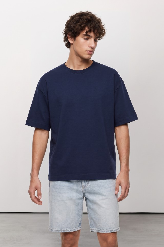 Boxy Navy Blue T-shirt