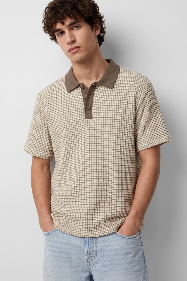 Beige Regular Fit Polo