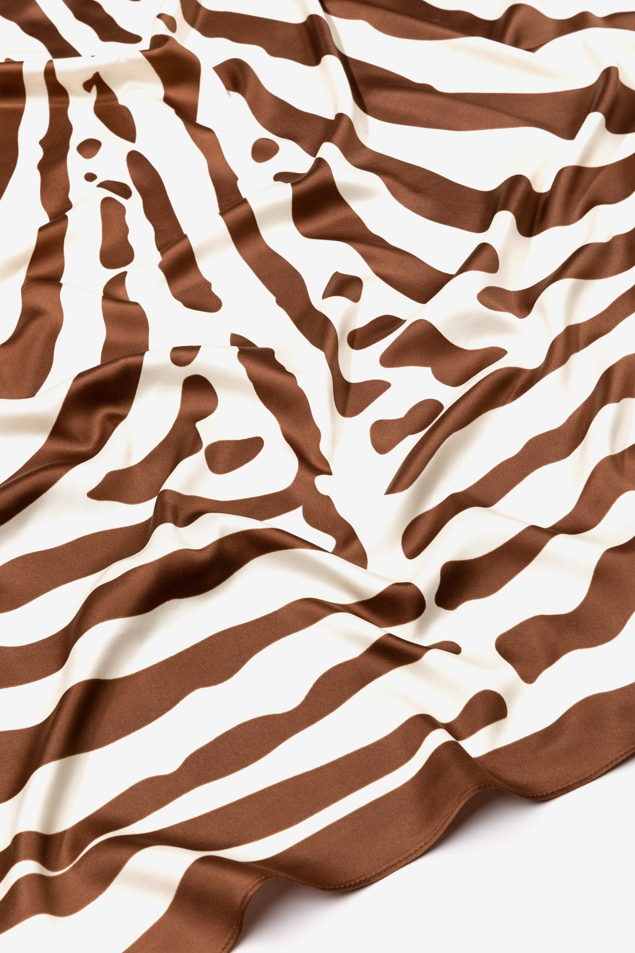 Brown Zebra Print Scarf