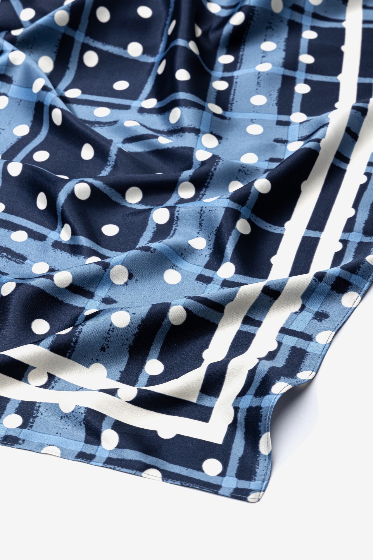 Blue Polka Dot Scarf
