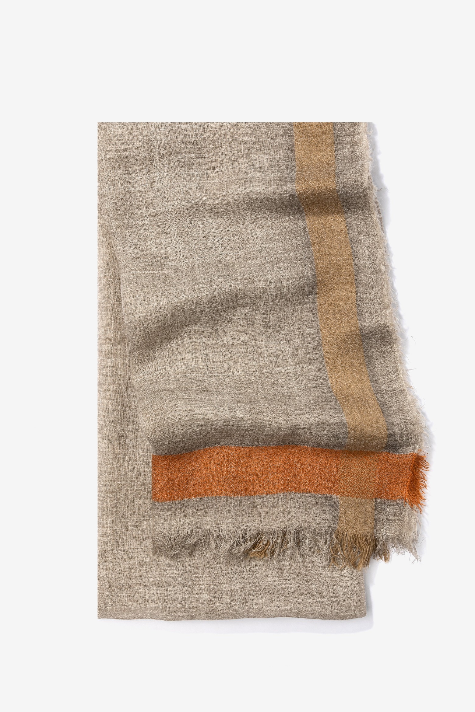 Pañuelo beige rayas coloridas