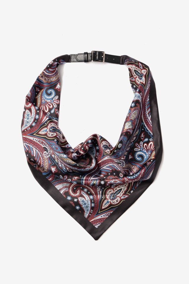 Paisley Black Bandana Scarf