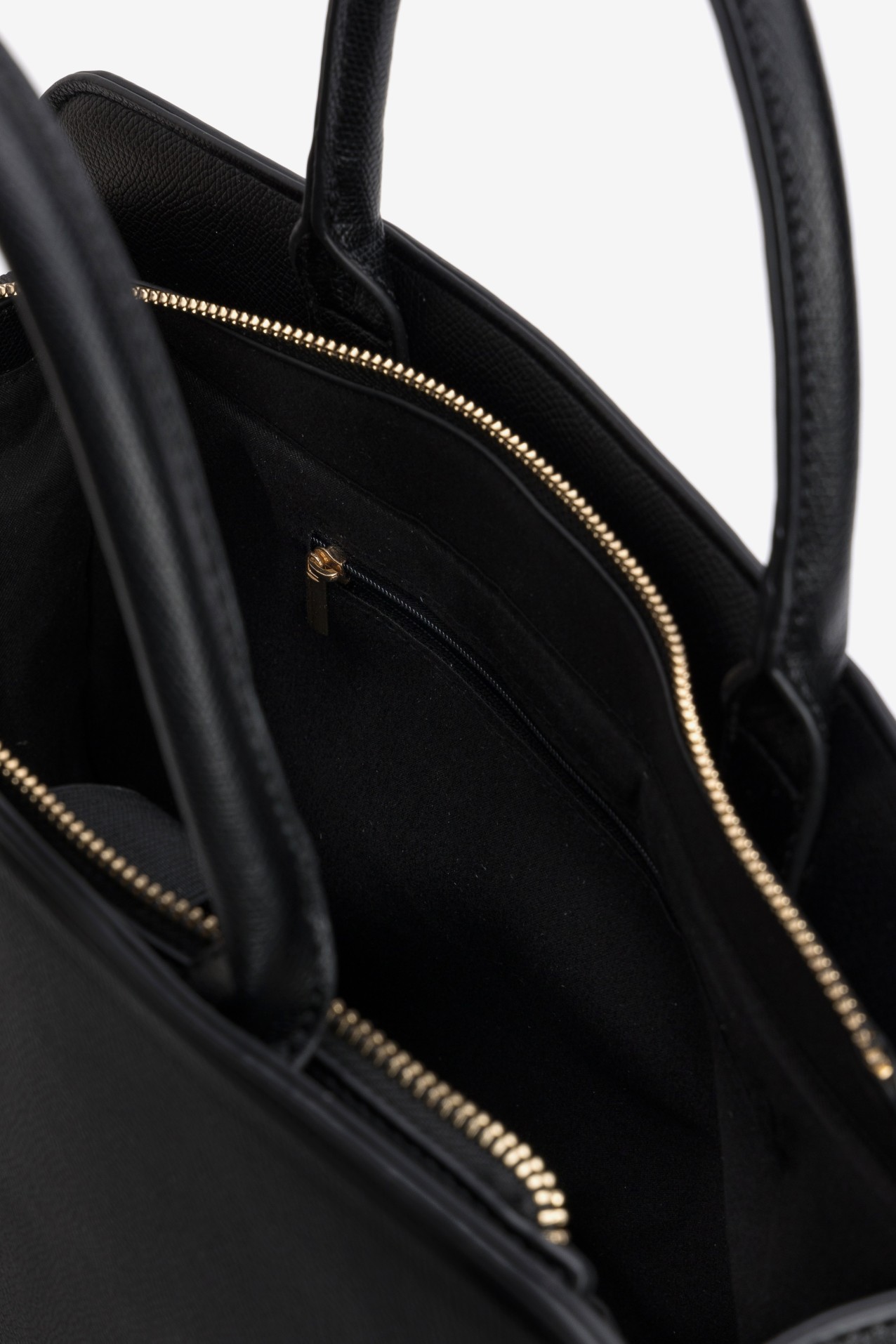Black Handbag with Gold Details