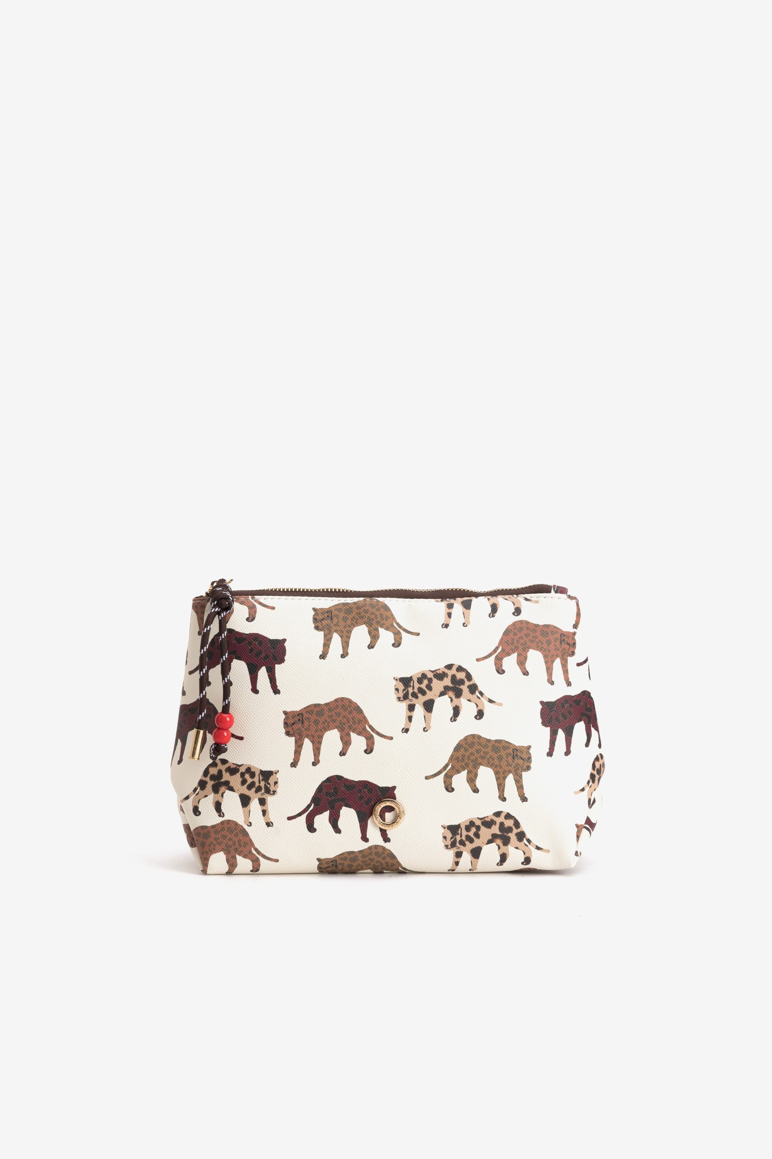 Beige Animal Print Coin Purse