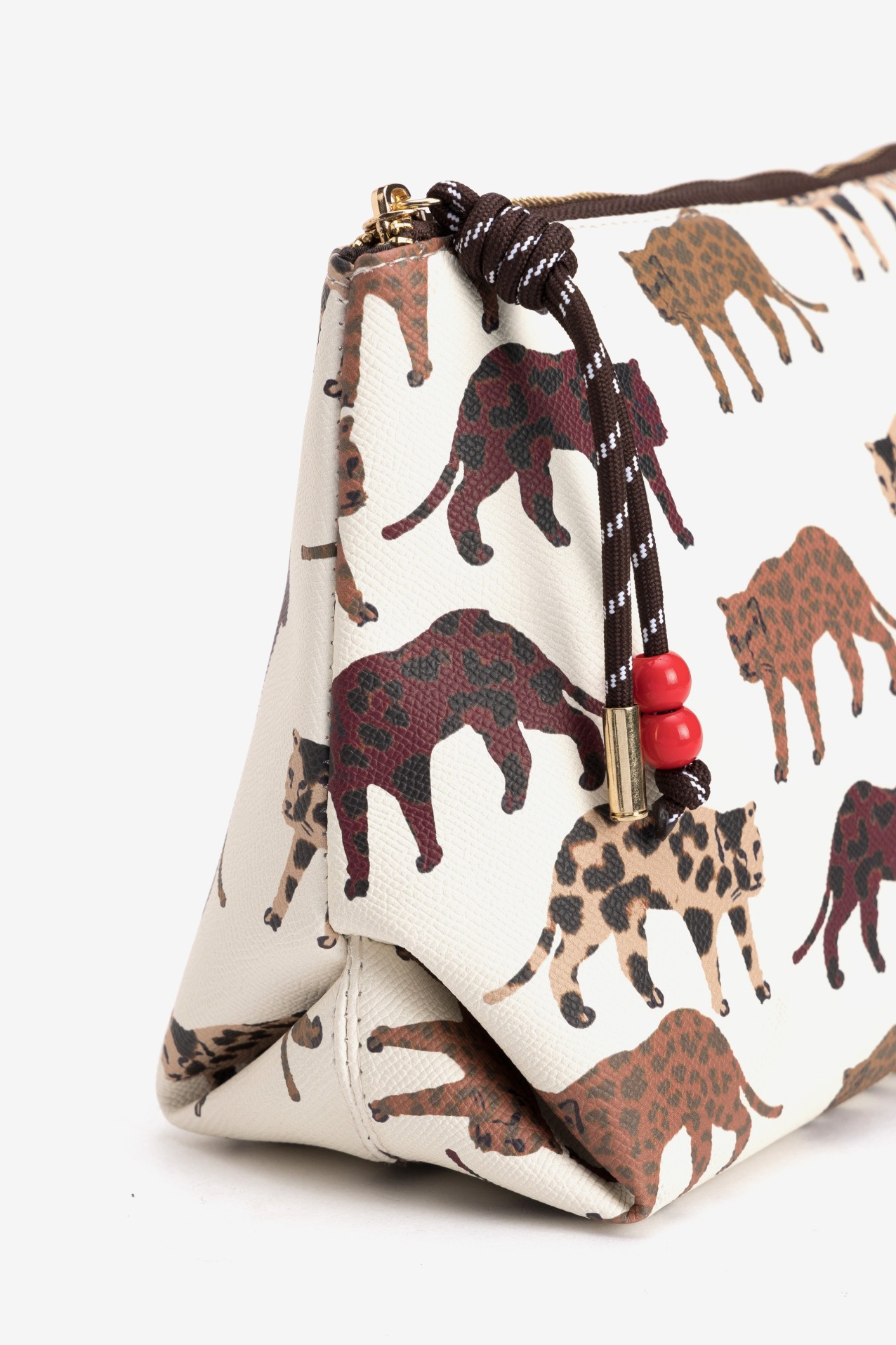 Beige Animal Print Coin Purse