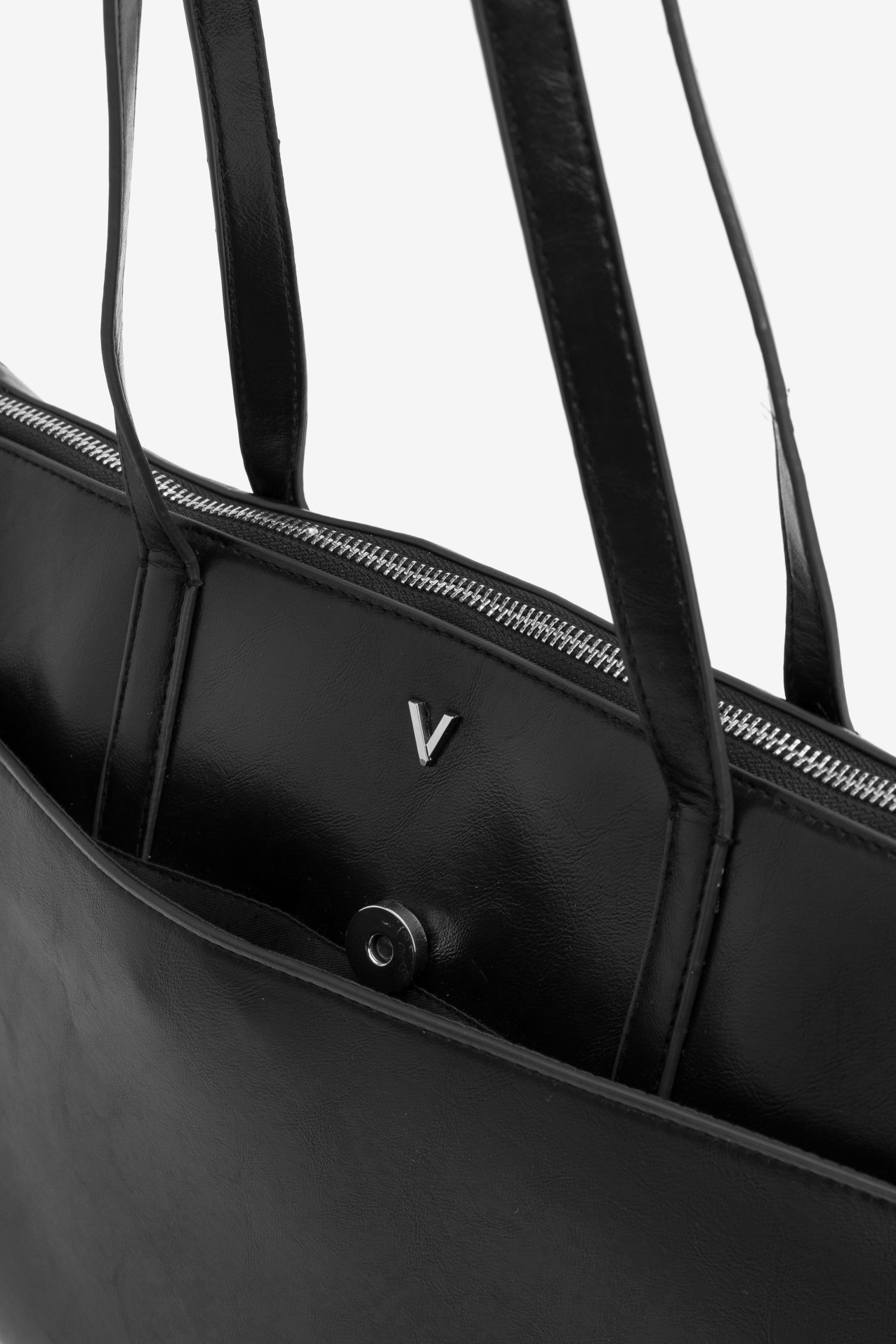 Black Structured Tote Bag