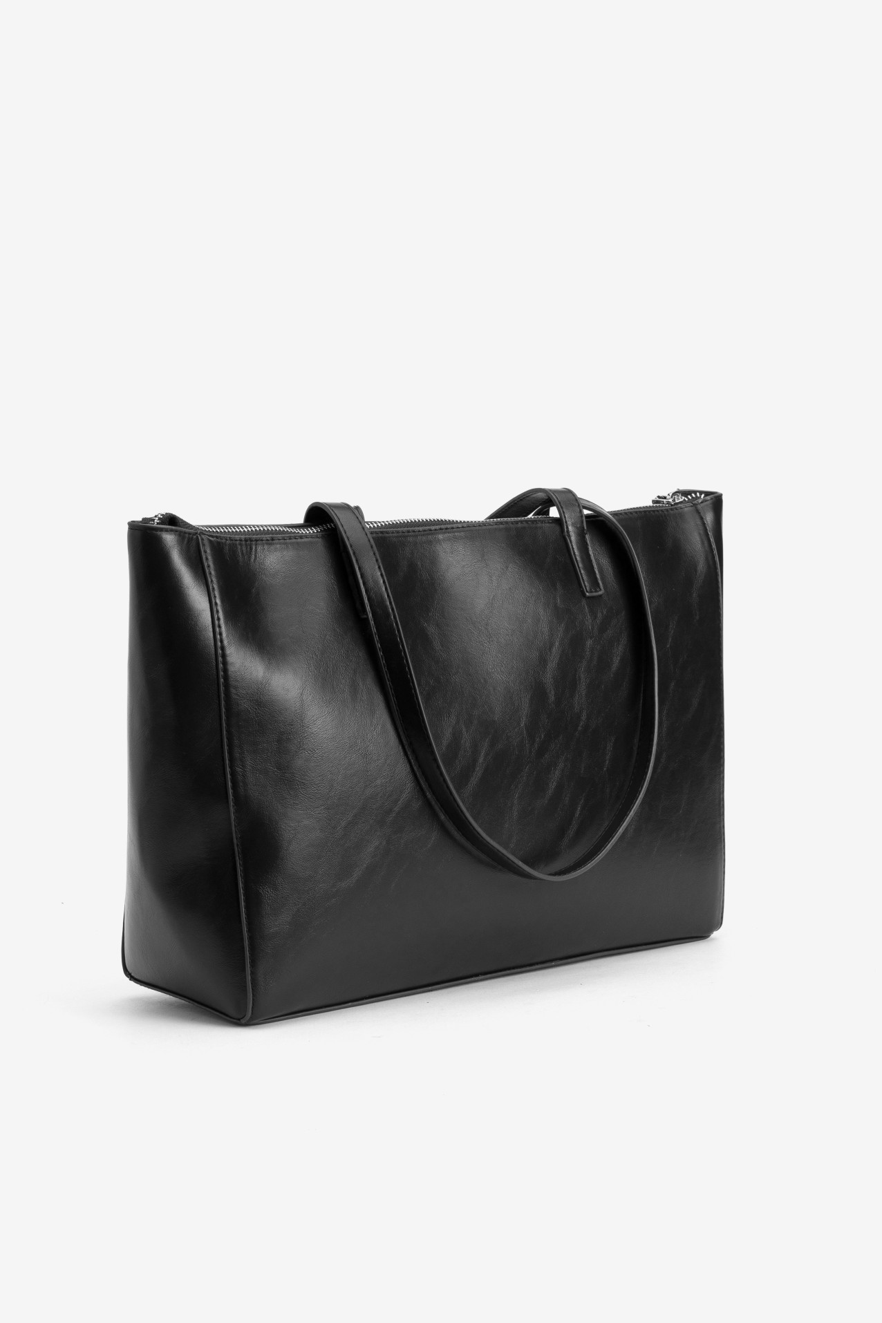 Black Structured Tote Bag