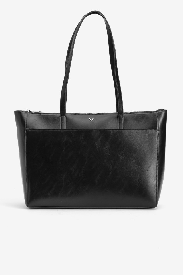 Black Structured Tote Bag