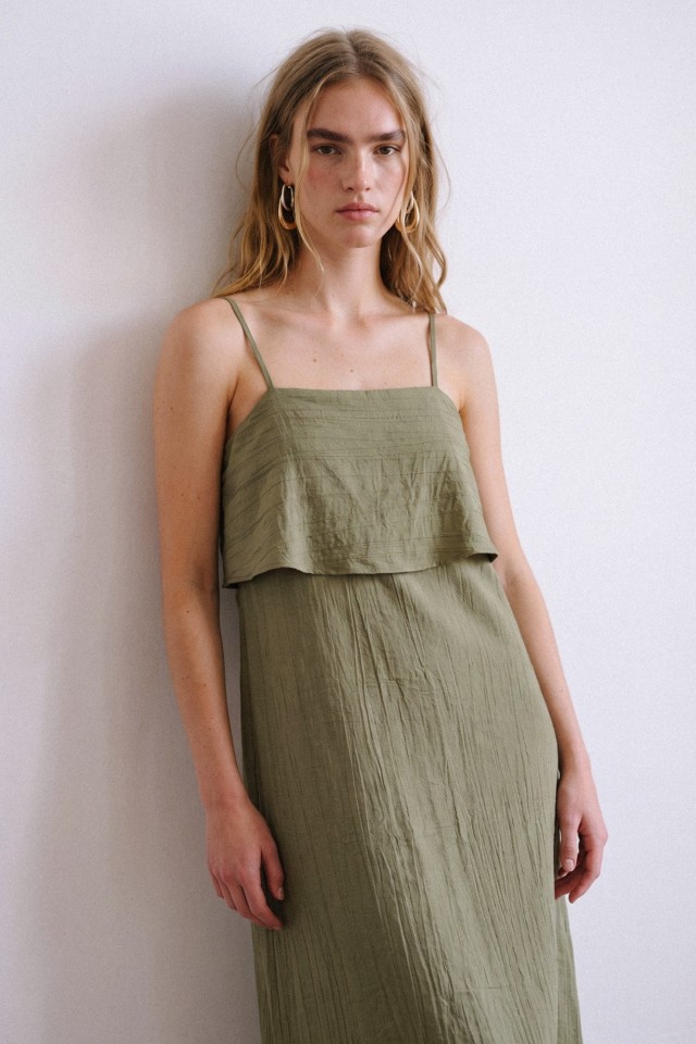 Green Slim Strap Dress Green Slim Strap Dress