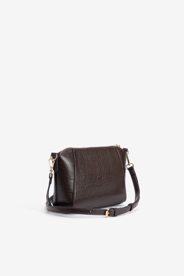 Brown Textured Crossbody Wallet Brown Textured Crossbody Wallet