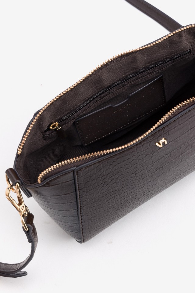 Brown Textured Crossbody Wallet Brown Textured Crossbody Wallet