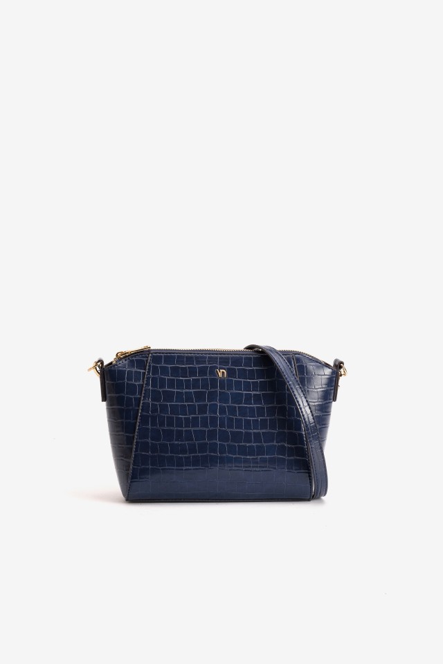 Blue Croc Effect Purse