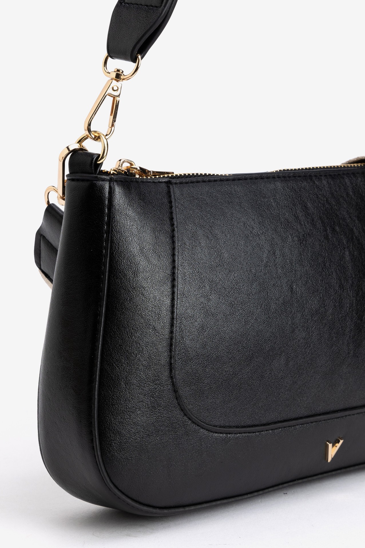 Black Shoulder Wallet Bag